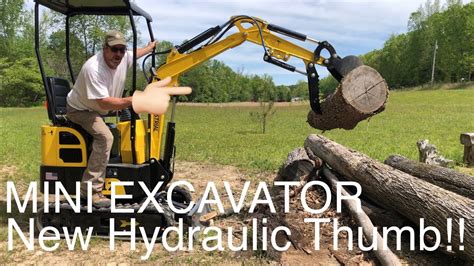 installing hydraulic thumb on mini excavator|mechanical thumb for mini excavator.